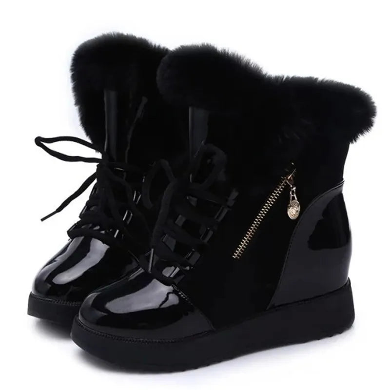 Women Boots Platform Winter Shoes Women Snow Boots With Thick Fur