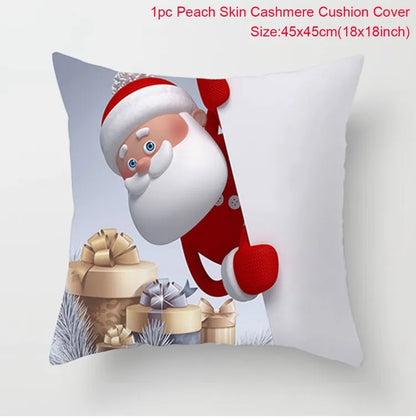 Merry Christmas Cushion Cover Christmas Decorations for Home 2024 Christmas