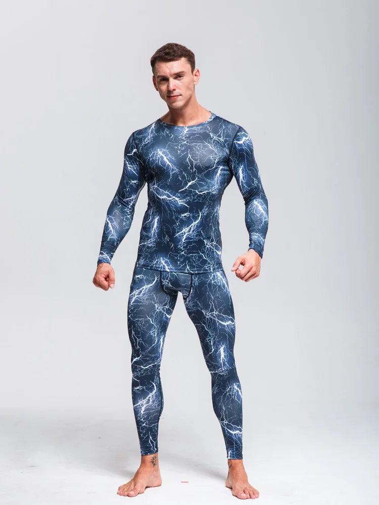 Camouflage Suit  Men's Thermal Underwear Quick-Drying Sportswear  Long Johns