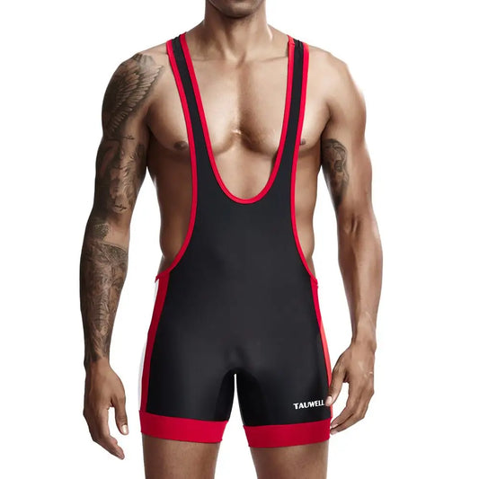 Mens Undershirts Slim Bodysuit Shaper Wrestling Singlets Jumpsuits Sexy