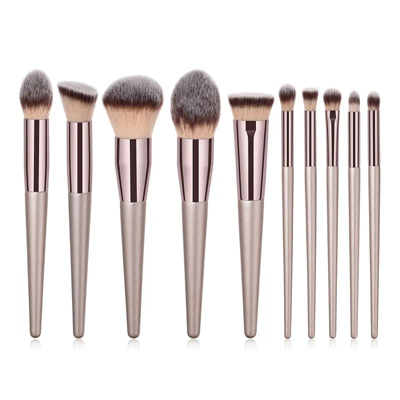 22 PCs Makeup Brushes Champagne Gold Premium Synthetic Concealers Makeup Brushes