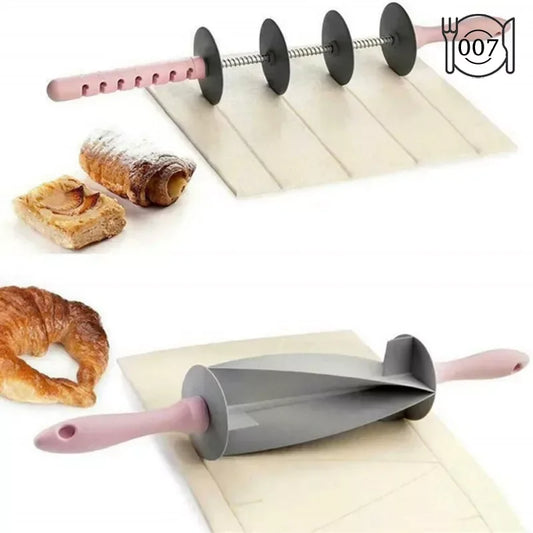 Kitchen Adjustable Rolling Pin Multifunctional Croissant Bread Iron Slicer