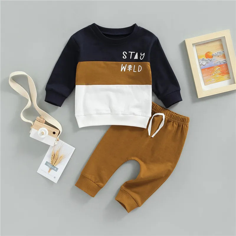 Toddler Baby Boys Spring Autumn Clothing Outfit Sets Long Sleeve O Neck