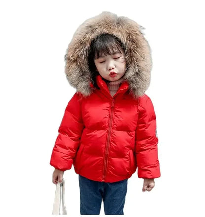 100% Real Raccoon Fur Collar for Kids Parkas Coats