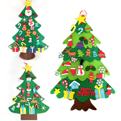 Kids DIY Felt Christmas Tree Merry Decorations for Home 2024 Christmas