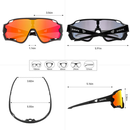 Cycling Glasses Men Sunglasses Bicycle Polaroid Photochromic 5 Lens Goggles