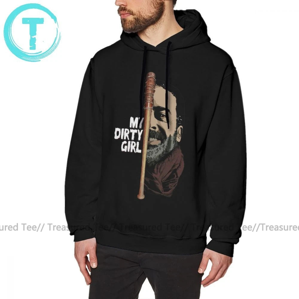 The Walking Dead Hoodie Look at My Dirty-Girl Hoodies Long Length Cotton