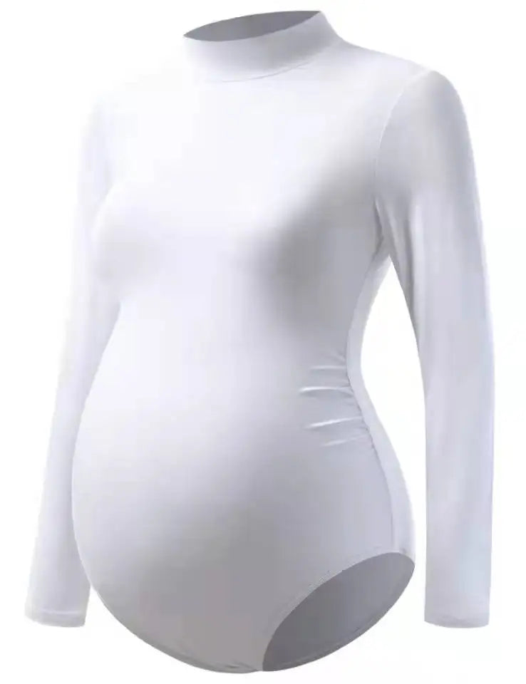 Maternity Bodysuit Pregnant Photo Shoot Long Sleeve Shirt Photography Clothes