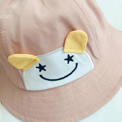 2-6 Years Old Panama Cap for Kids Spring Summer Cartoon Bucket Hats