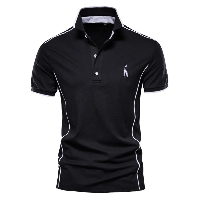 2021 New Summer Cotton POLO Shirt Men Turn Down Collar Casual Social Style