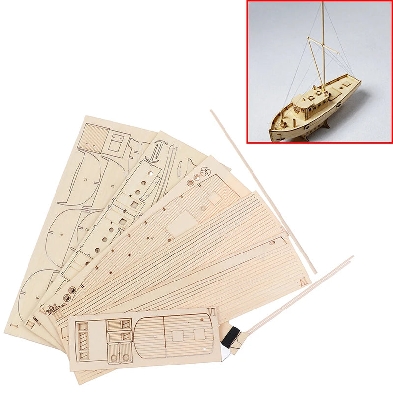 Hot Sale 1/30 Nurkse Assembly Wooden Sailboat DIY Wooden Toy Sailing Model Ship