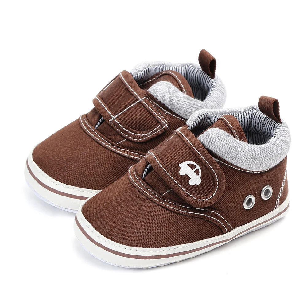 Newborn Baby Boys Shoes Pre-Walker Soft Sole Pram Shoes