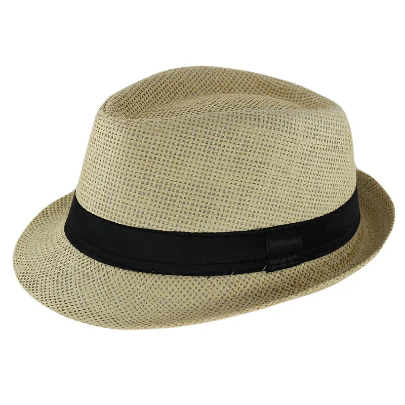 New Fashion Kids Sun Hat for Boys Summer Caps Casual Straw Caps Children Solid