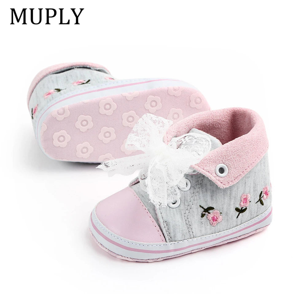 Baby Girls Princess Shoes Spring Autumn Cute Butterfly Crown