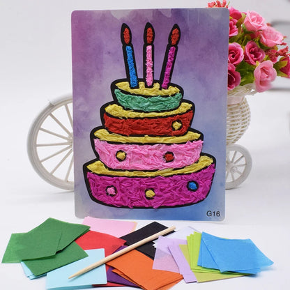 Diy Dress Cake Crafts Toys for Children Felt Paper Girl Gift Handicraft