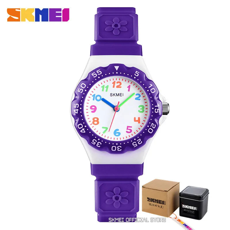 SKMEI NEW Kids Watches Outdoor Sports Wristwtatch Boys Girls Waterproof PU