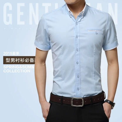 2024 New Arrival Brand Men's Summer Business Shirt Short Sleeves