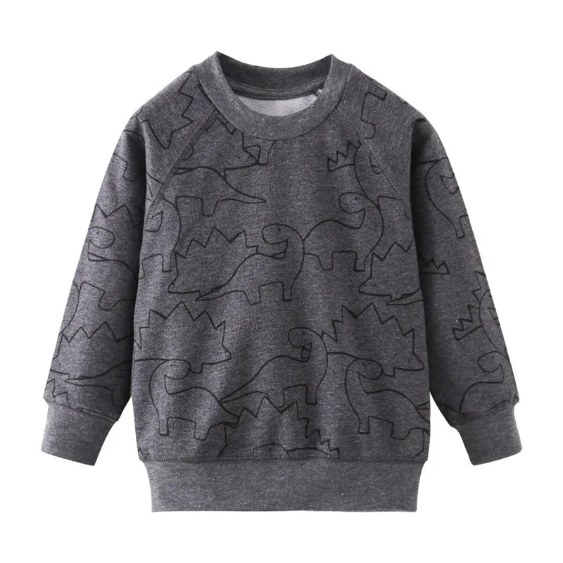 Children Sweatshirts Cotton Dinosaurs Boys Girls Tees Tops New 2019 Autumn