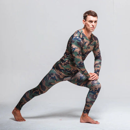 Camouflage Suit  Men's Thermal Underwear Quick-Drying Sportswear  Long Johns