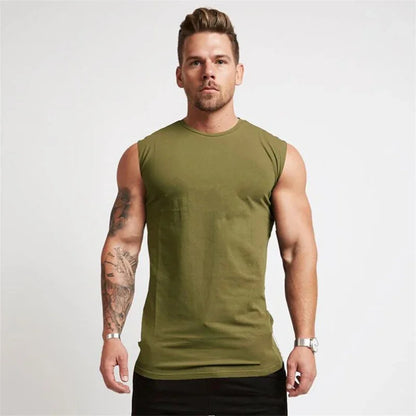 2023 Gym Workout Sleeveless Shirt Tank Top Men Bodybuilding Clothing Fitness