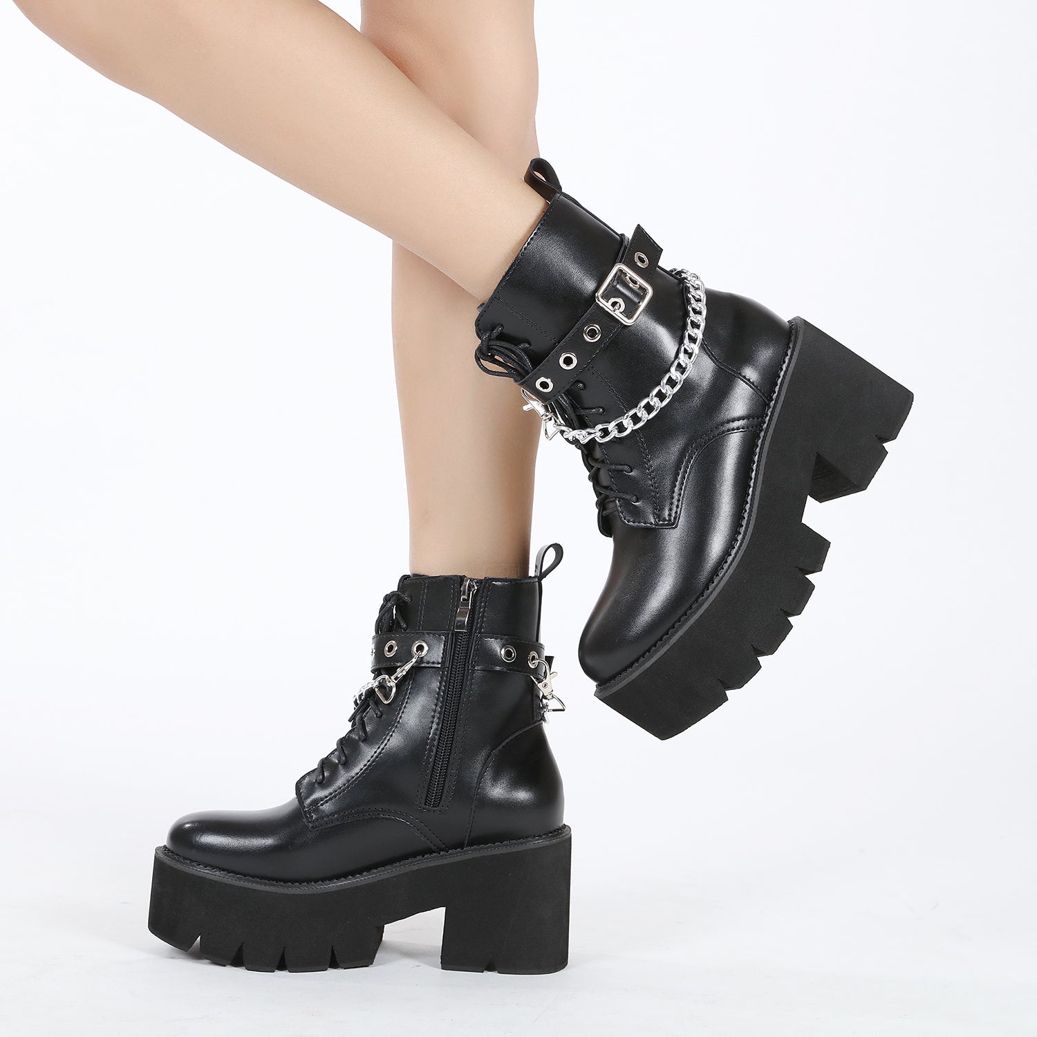 Fashion Ankle & Bootie Boots Woman Platform Heels Shoes Women Boots