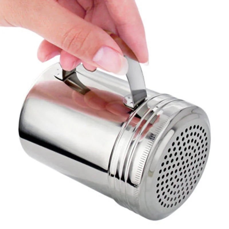 1pcs Stainless Steel Spice Sugar Salt Handle Pepper Herb Shaker Jar Box