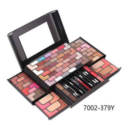 MISS ROSE 68 Color Eye Shadow Palette Kit Blush Powder Eyebrow Lipstick Women