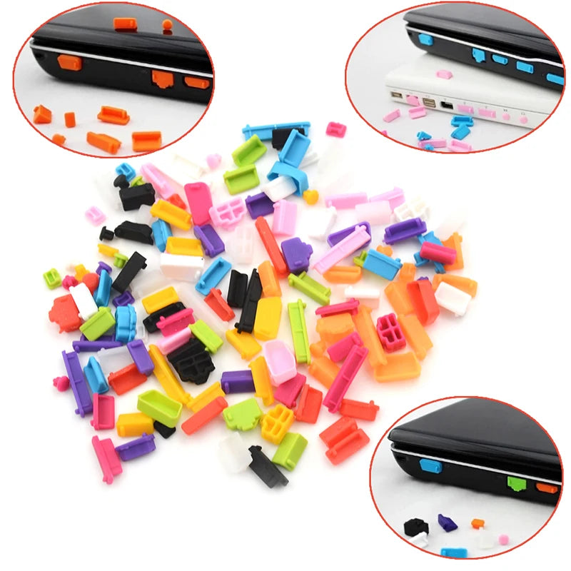 16pcs Colorful Silicone Anti Dust Plug Cover Stopper Laptop Dust Plug Laptop