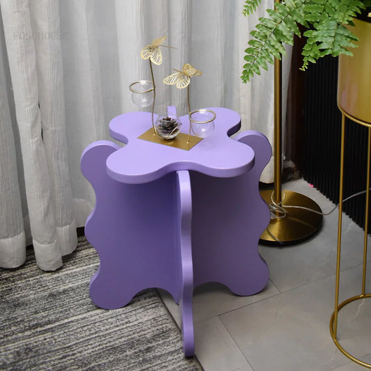 Cartoon Coffee Tables Living Room Furniture Designer Creative Color Petal Side