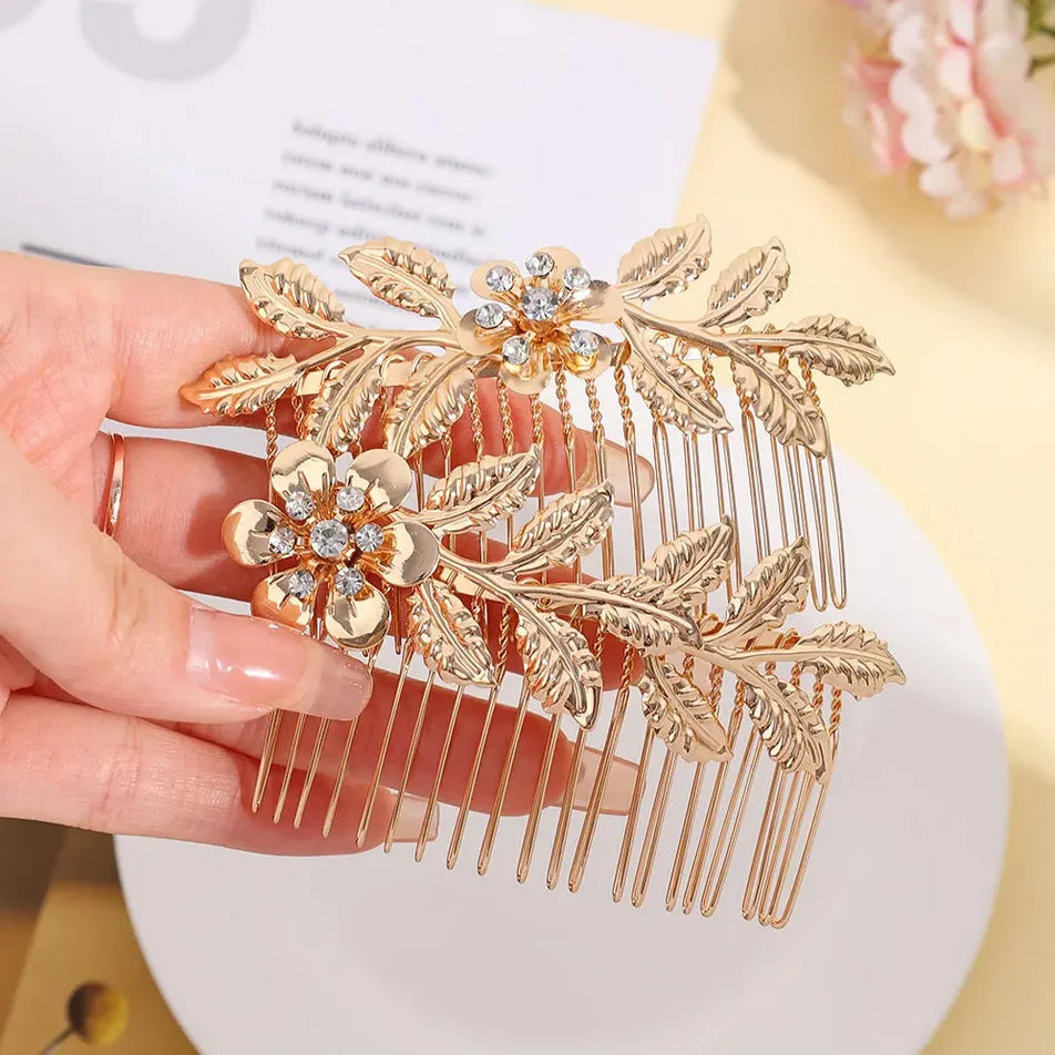 Metal Leaf Hair Clips Women's Hair Accessories Fashion Bridal Wedding Hair