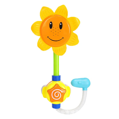 Kids Shower Bath Toys Cute Yellow Duck Waterwheel Elephant Toys Baby Faucet