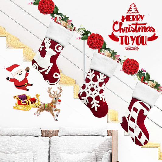 Wholesale New Christmas Decorations Gift Bags Embroidery for Christmas Socks