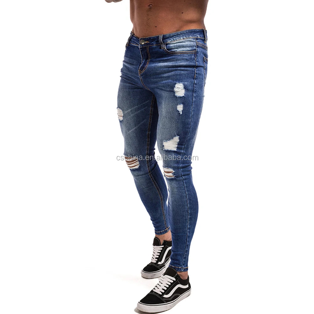 Mens Jeans Denim Manufacturer Hot Sale Men Jeans High Streetwear Trousers