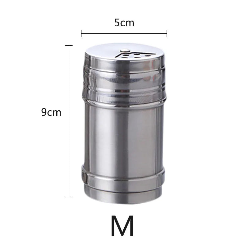 Salt Sugar Bottle Rotating Cover Multi-Purpose Stainless Steel 1Pcs Gadgets