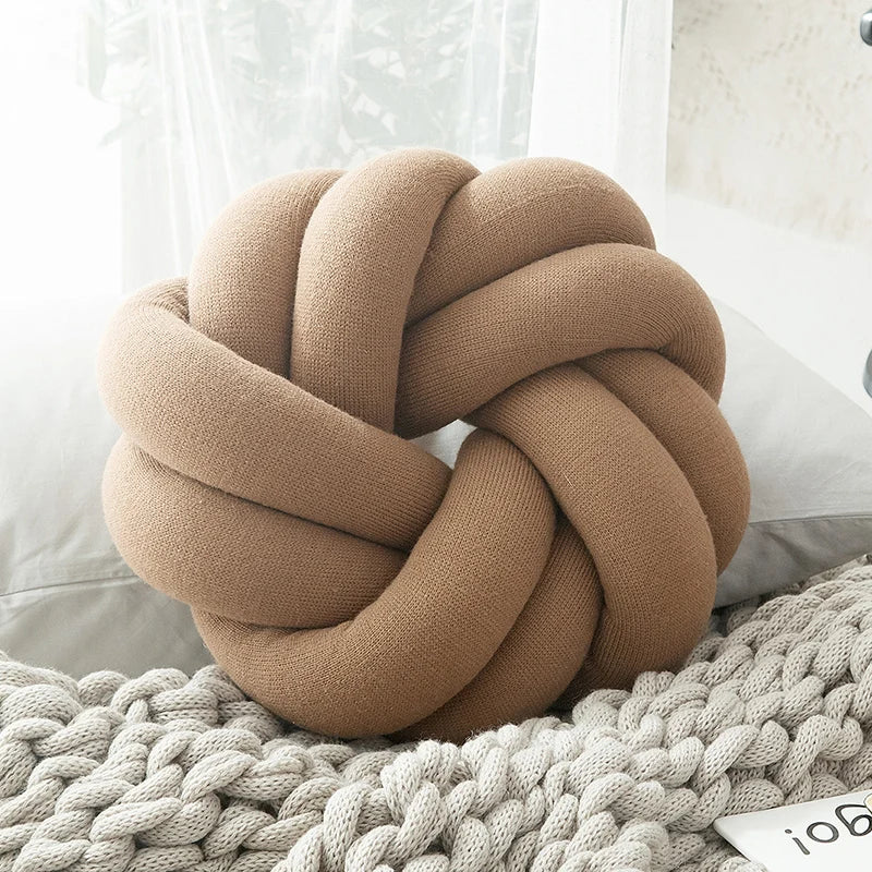 Regina Cotton DIY Hand Knot Back Cushions Cozy Car Lumbar Pillow