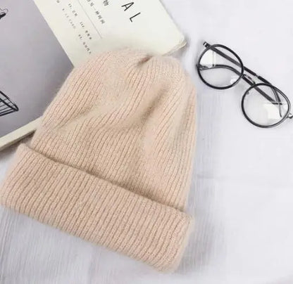 Autumn Winter Rabbit Hair Winter Skullies Hat Fashion Warm Beanies Hats Casual