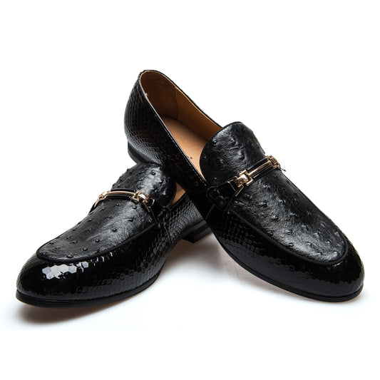 Men Designer Casual Leather Loafer Shoes Fashion Dress Slip on Loafers Shoes