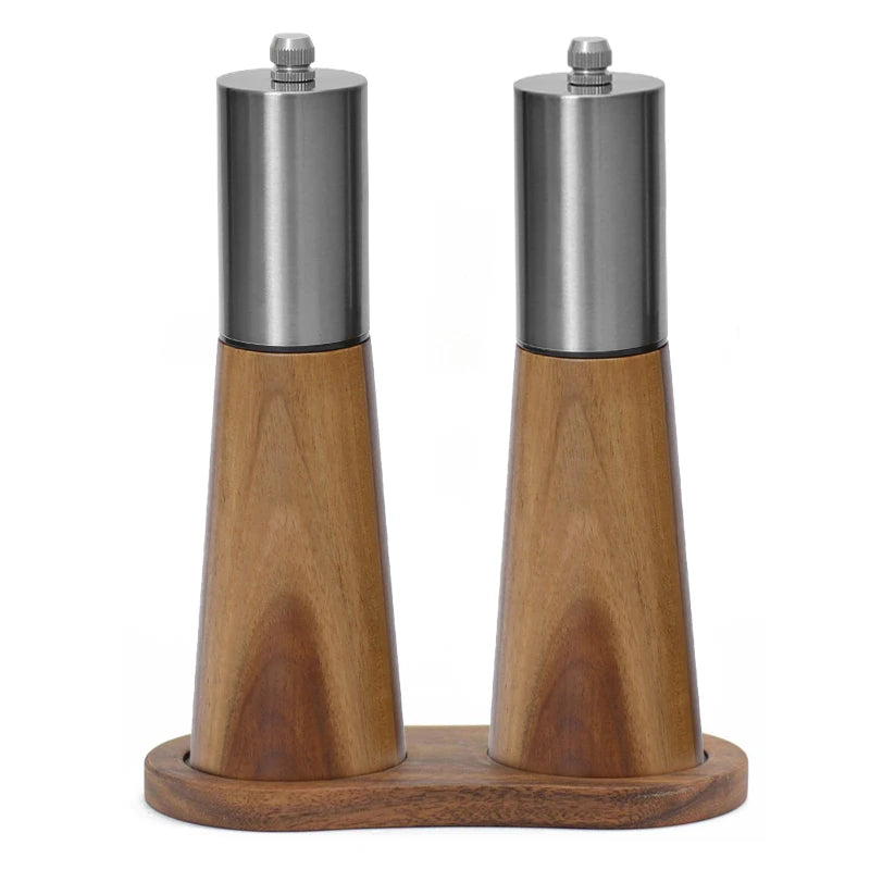 Leeseph  Wood Pepper Mill and Salt Shaker Set, Kitchen Gadgets