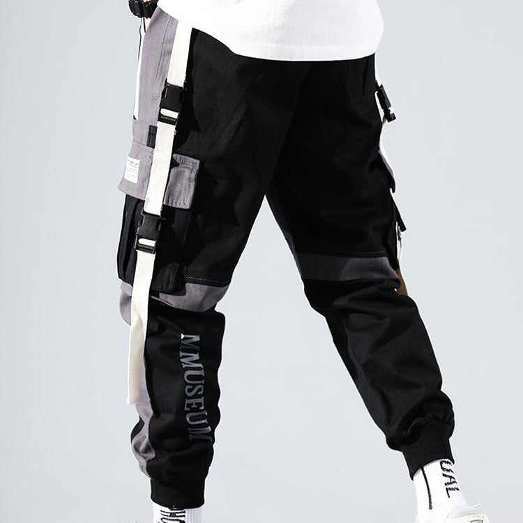 Streetwear Mens Multi Pockets Cargo Harem Pants Hip Hop Casual Male Track Pants