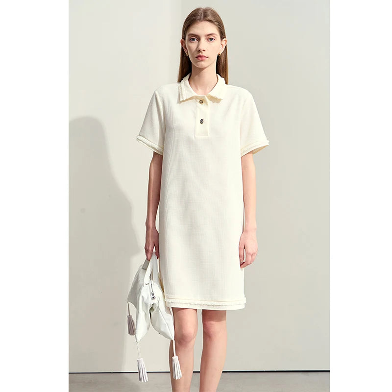 Amii Minimalism 2024 Summer New Dress for Women Elegant