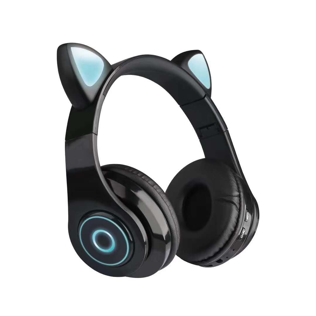 Hot Dropshipping Cat Headphones B39 LED Light BT 5.0