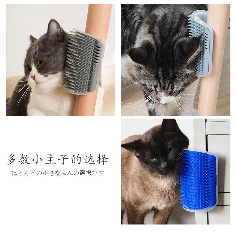 Pet Comb Removable Cat Corner Scratching Rubbing Brush Pet Hair Removal Massage