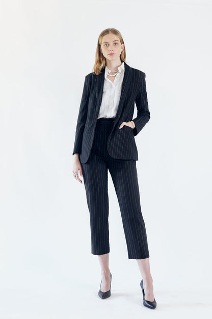 Power Woman- Black/White Stripes Jacket