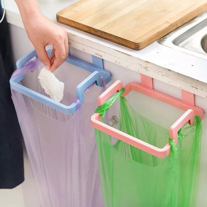 Kitchen Organizer Home Cupboard Door Rack Plastic Kitchen Garbage Bags Holder