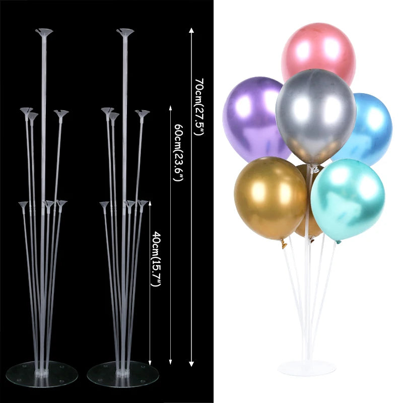 1set 7/10 Tubes Balloon Stand Holder Column Balloons Arch Stick