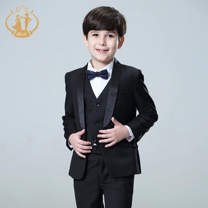 Spring Autumn Formal Boys Suits for Weddings Children Party Host Costume