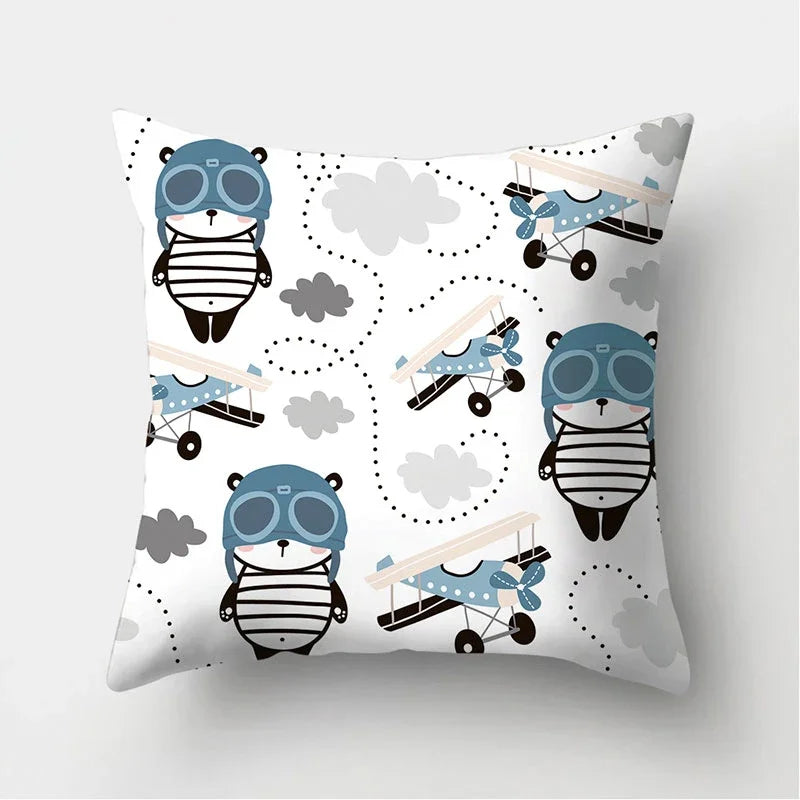 Dinosaur Alpaca Owl Panda Decorative Cushions Pillowcase Polyester Cushion Cover