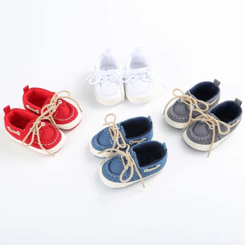 Baby Boys Girl Newborn Shoes Kids Denim Soft Sole First Walkers Toddler Sneakers