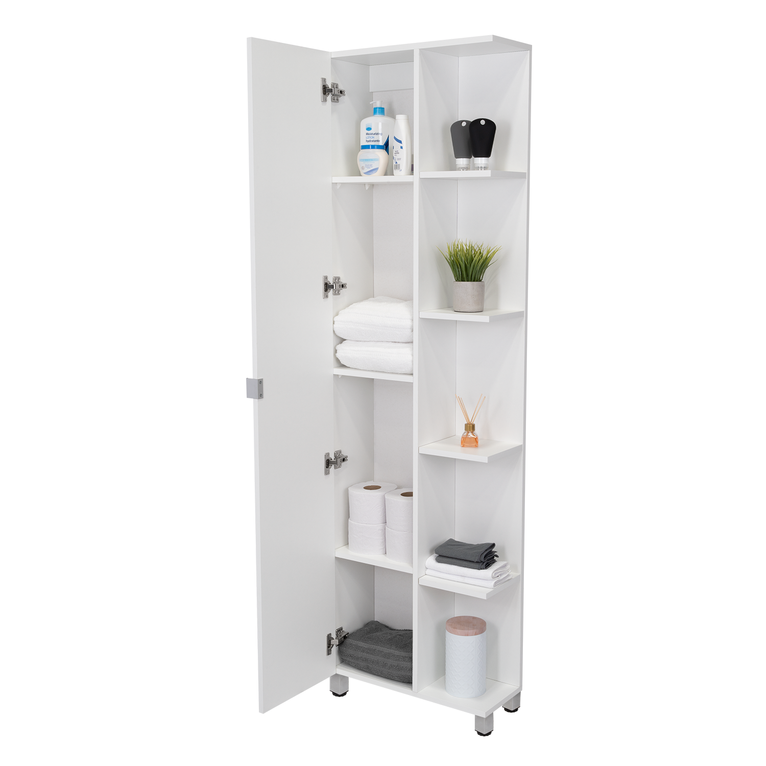 Corner Cabinet Womppi, Bathroom, White