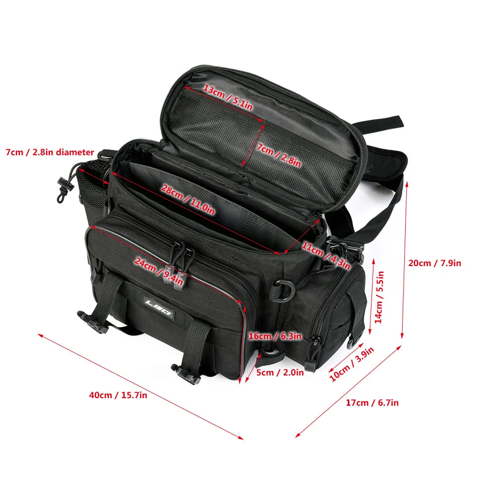 40*17*20cm Fishing Bag Men Multifunctional Waterproof Outdoor Waist Shoulder Bag